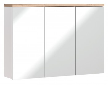 Wisząca szafka łazienkowa z lustrem 100 cm Bali 845, biała