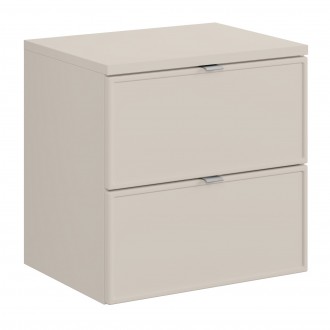 Wisząca szafka pod umywalkę nablatową Bella 60 cm z blatem, kaszmir