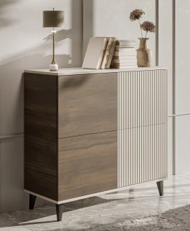 Komoda z ryflowanym frontem Random 2 KM-2 Halmar
