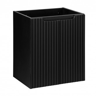 Wisząca szafka umywalkowa 2-drzwiowa Nova 50 cm, czarny mat