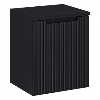 Szafka umywalkowa 2-drzwiowa Nova 50 cm z blatem, czarny mat