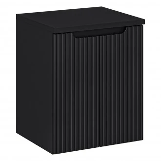 Szafka umywalkowa 2-drzwiowa Nova 50 cm z blatem, czarny mat