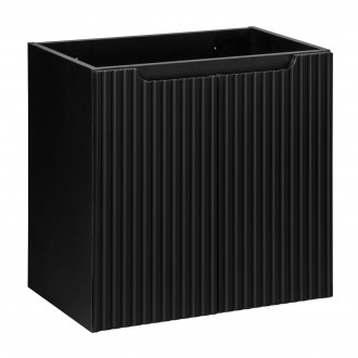 Wisząca szafka podumywalkowa 2-drzwiowa Nova 60 cm, czarny mat