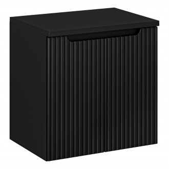Szafka podumywalkowa 2-drzwiowa Nova 60 cm z blatem, czarny mat