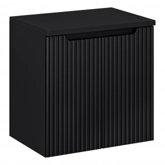 Szafka podumywalkowa 2-drzwiowa Nova 60 cm z blatem, czarny mat