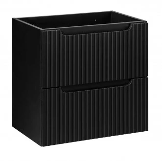 Wisząca szafka podumywalkowa z szufladami Nova 60 cm, czarny mat