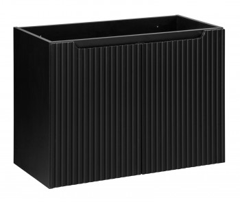 Wisząca szafka umywalkowa 2-drzwiowa Nova 80 cm, czarny mat