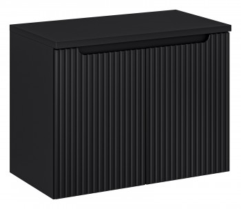 Szafka umywalkowa 2-drzwiowa Nova 80 cm z blatem, czarny mat