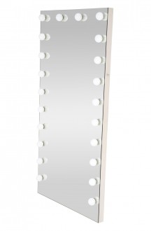 Duże lustro z żarówkami LED Pearl Halmar