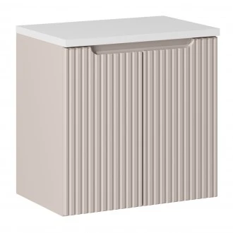 Szafka podumywalkowa 2-drzwiowa Nova 60 cm z blatem, kaszmir/biały mat
