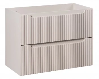 Wisząca szafka umywalkowa 2 szuflady Nova 80 cm, kaszmir mat