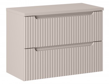 Szafka umywalkowa 2 szuflady Nova 80 cm z blatem, kaszmir mat