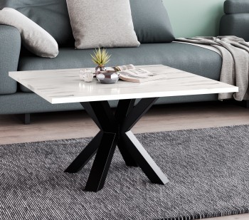 Kwadratowy stolik kawowy Noe z blatem 80x80 cm