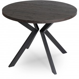 Stół rozkładany w stylu industrialnym Lugo 90-190 cm, czarny