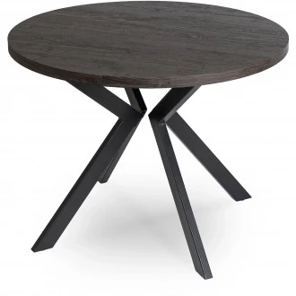 Stół rozkładany w stylu industrialnym Lugo 90-190 cm, czarny