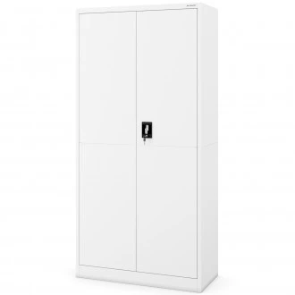 Metalowa szafa biurowa z półkami Jan Smart 90x40x185 cm, biała