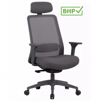 Krzesło biurowe z regulacjami Q-718H Signal, zgodny z normą BHP