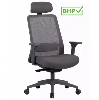 Krzesło biurowe z regulacjami Q-718H Signal, zgodny z normą BHP