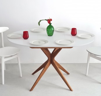 Okrągły stół Jubi MDF 90 cm rozsuwany do 130 cm