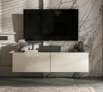 Wisząco stojąca szafka RTV Enjoy 120 cm, kolor kaszmir mat