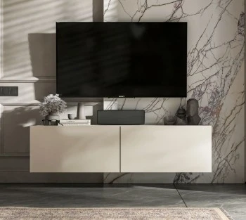 Wisząco stojąca szafka RTV Enjoy 120 cm, kolor kaszmir mat