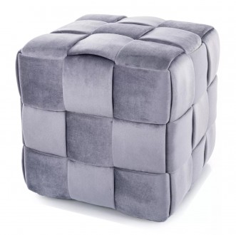 Przeplatana pufa Casel Velvet Signal