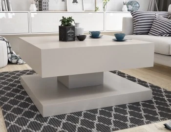 Kwadratowy stolik Gemin 80x80, kaszmir