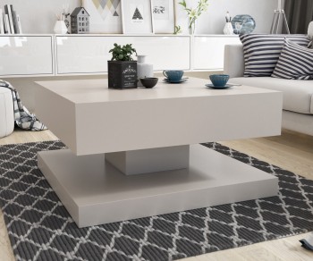 Kwadratowy stolik Gemin 80x80 w kolorze kaszmirowym