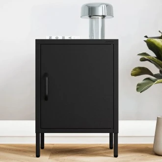 Metalowa szafka nocna Modern Mia, kolor czarny