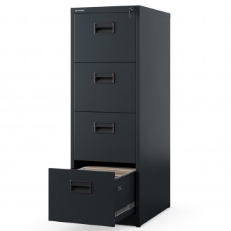 Metalowa szafka kartotekowa 46x62x132 cm Sara V4, antracyt