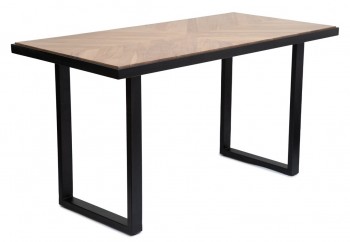 Stół jadalniany z blatem w jodełkę Nattmal, styl industrialny, 140 cm
