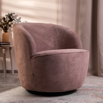 Designerski fotel obrotowy Svingen Faso z tkaniny sztruksowej