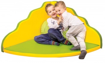 Piankowy kącik rehabilitacyjny Mała Fala, kolor żółto-zielony