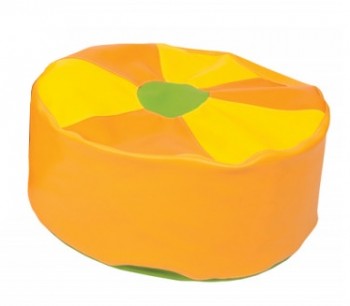 Pufa do przedszkola z granulatem Kwiatek, średnica 55 cm
