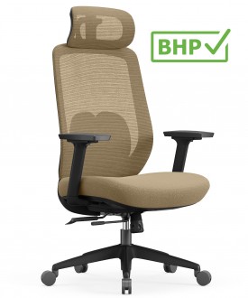 Ergonomiczny fotel biurowy z regulacjami Runo, zgodny z normą BHP