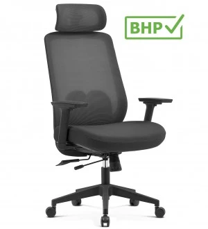 Ergonomiczny fotel biurowy z regulacjami Runo, zgodny z normą BHP