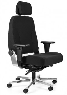 Czarny fotel biurowy z regulacjami Turbo