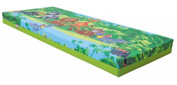 Przedszkolny materac do leżakowania Sleepy 140 cm, bawełna/ekoskóra