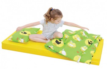 Przedszkolny materac do leżakowania Sleepy 140 cm, materiał nieprzemakalny/ekoskóra