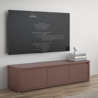 Trzydrzwiowa szafka RTV Breathtaker 170 cm, kolor terakota