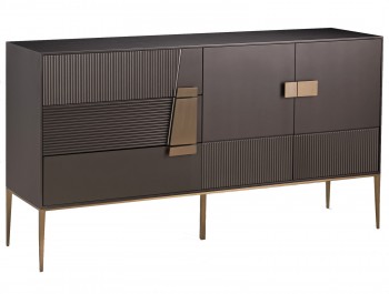 Komoda glamour z szufladami Stilig ST102B, ciemny grafit