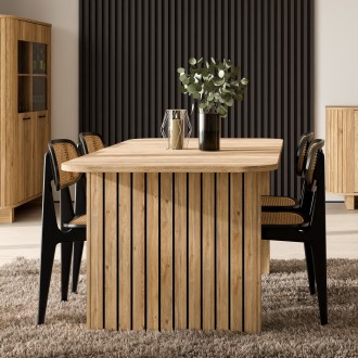 Stół z lamelami Formswift 7128, rozkładany od 180 do 230 cm, dąb Mauvella