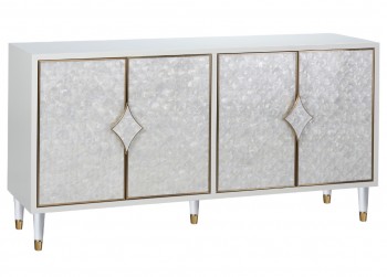 Komoda glamour Stilig ST200, fronty z naturalnej muszli morskiej