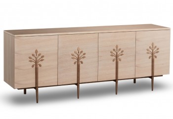 Designerska komoda fornirowana Stilig ST307 w kolorze białego dębu