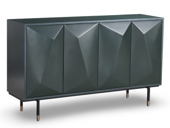 Designerska komoda 4-drzwiowa Stilig ST308 w kolorze perłowej zieleni