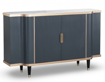 Grafitowa komoda w stylu glamour Stilig ST317