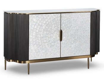 Dwudrzwiowa komoda glamour Stilig ST906B w kolorze grafitowym