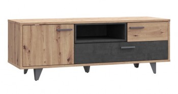 Młodzieżowa szafka RTV Raven 131 dąb artisan/beton