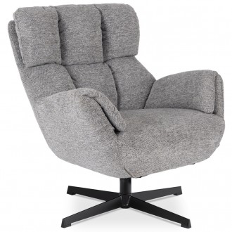 Obrotowy fotel do salonu Real, tkanina