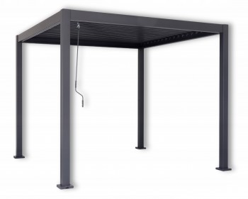 Pergola ogrodowa lamelowa 3x3 m antracyt XT-3653S regulowany dach